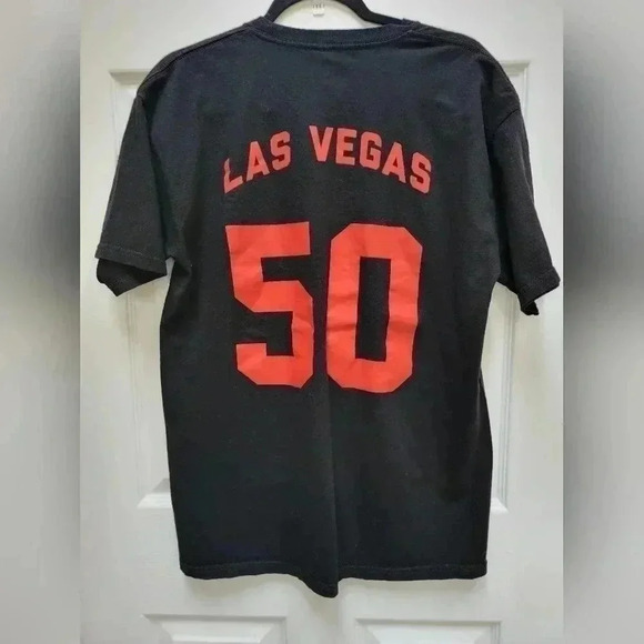 Rolling Stones Vintage 50th Anniversary Las Vegas Black T Shirt Large - Picture 2 of 2